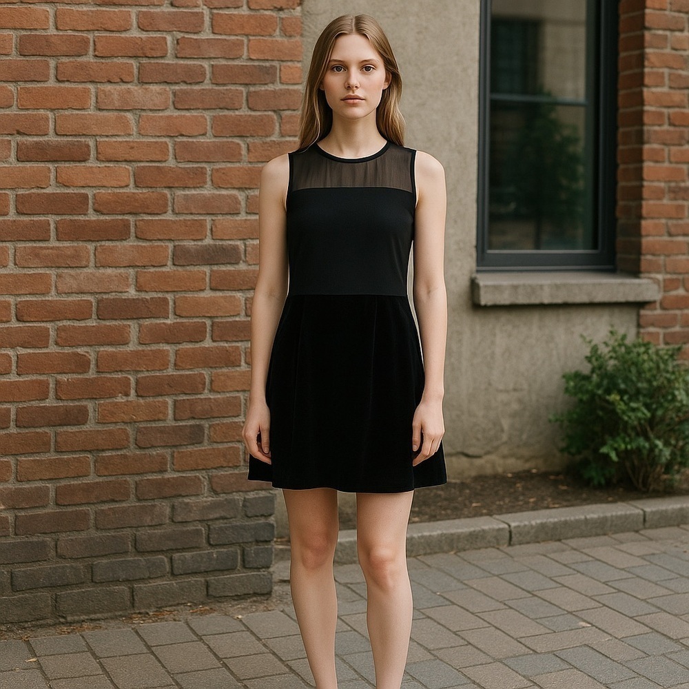 Ann Taylor Sleeveless Cocktail Dress in Black Color Size 2